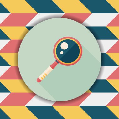 düz büyüteç simgesini uzun gölge ile