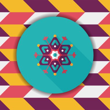 kar tanesi düz simgesi ile uzun gölge eps10