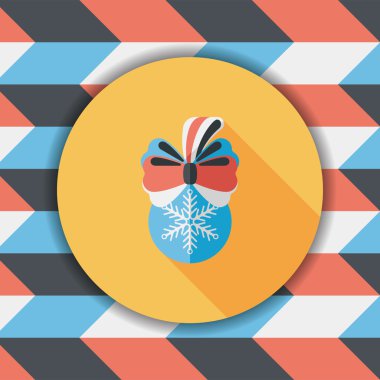 Noel uzun gölge, eps10 ile düz simgesi asılı