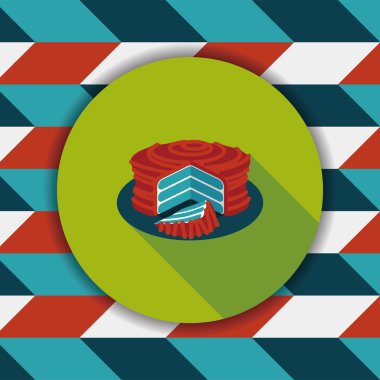 Uzun Gölge, eps10 ile pasta düz simgesi