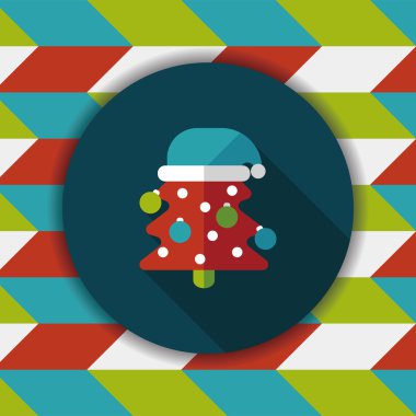 Uzun Gölge, eps10 ile Noel ağacı düz simgesi