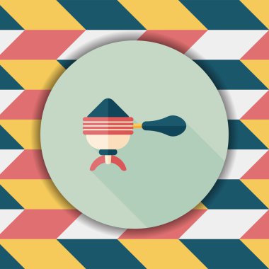 Uzungölgeli kahve makinesi düz simgesi, eps10