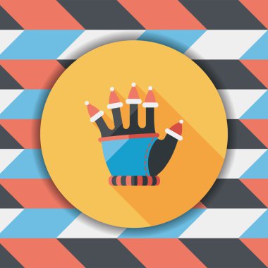 Uzun Gölge, eps10 ile eldiven düz simgesi