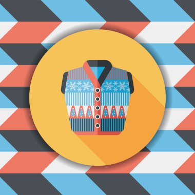 Kazak düz simgesi ile uzun gölge, eps10