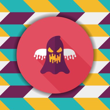 Cadılar Bayramı hayalet uzun gölge, eps10 düz simgesiyle