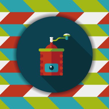 Uzungölgeli kahve makinesi düz simgesi, eps10