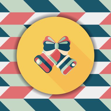 Noel çanları düz simgesi ile uzun gölge eps10