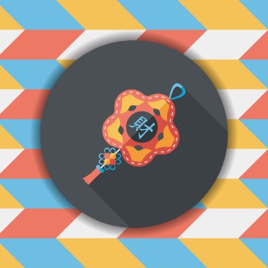 Uzun Gölge, eps10, şanslı Çince Çin yeni yılı düz simgesi