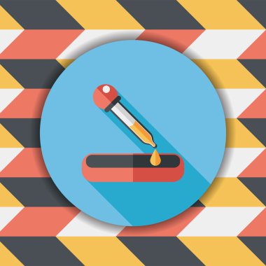 Damlalık ile uzun gölge düz simgesi