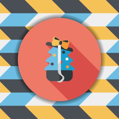 Uzun Gölge, eps10 ile Noel ağacı düz simgesi