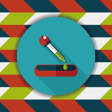 Damlalık ile uzun gölge düz simgesi