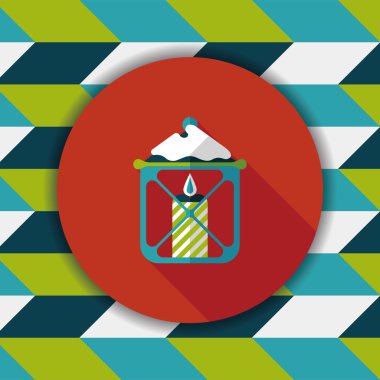 Christmas mum uzun gölge, eps10 düz simgesiyle