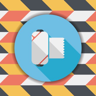 uzun gölge ile tıbbi sargı düz simgesi