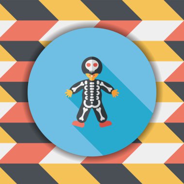 Uzun Gölge, eps10 ile iskelet düz simgesi