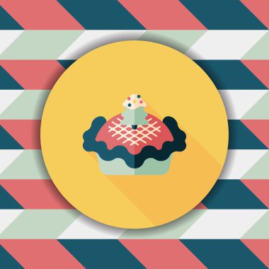 Uzun Gölge, eps10 ile Noel pie düz simgesi