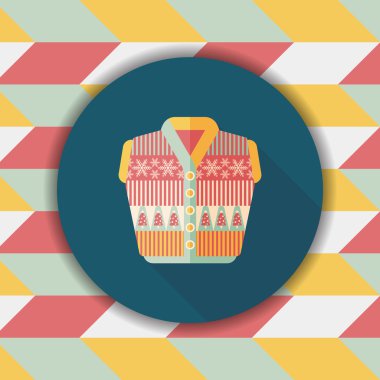 Kazak düz simgesi ile uzun gölge, eps10