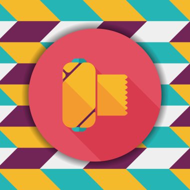 uzun gölge ile tıbbi sargı düz simgesi