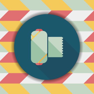 uzun gölge ile tıbbi sargı düz simgesi