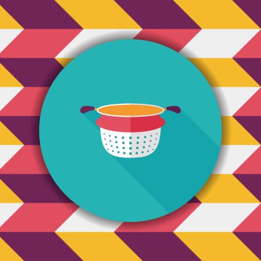 mutfak eşyaları su filtreleri uzun gölge, eps10 simgesiyle düz