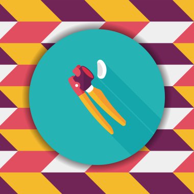 Uzun Gölge, eps10 ile mutfak eşyaları sarımsak aracı düz simgesi