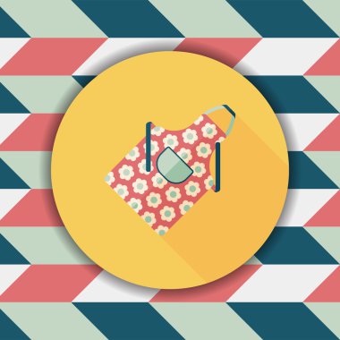 Uzun Gölge, eps10 ile mutfak önlük düz simgesi