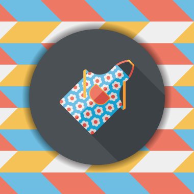 Uzun Gölge, eps10 ile mutfak önlük düz simgesi