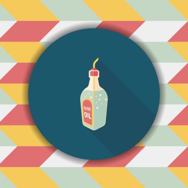 Uzun Gölge, eps10 ile mutfak eşyaları petrol düz simgesi