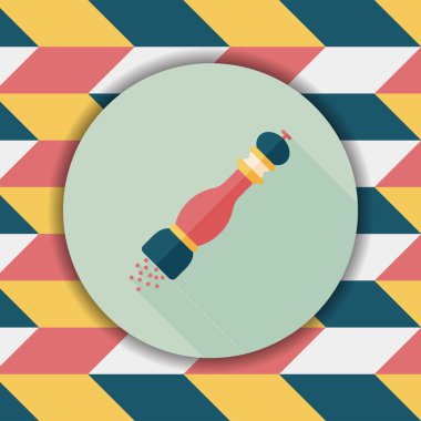 Uzun Gölge, eps10 ile mutfak eşyaları biber şişe düz simgesi