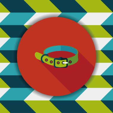 Uzun Gölge, eps10 ile evde beslenen hayvan köpek zincirleri düz simgesi