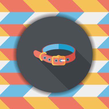 Uzun Gölge, eps10 ile evde beslenen hayvan köpek zincirleri düz simgesi