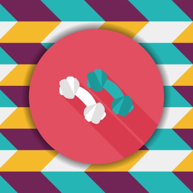 Uzun Gölge, eps10 ile evde beslenen hayvan kemik düz simgesi