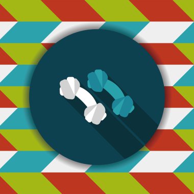 Uzun Gölge, eps10 ile evde beslenen hayvan kemik düz simgesi