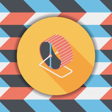 Uzun Gölge, eps10 ile evde beslenen hayvan egzersiz tekerlek düz simgesi