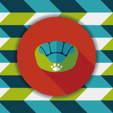 Uzun Gölge, eps10 ile evde beslenen hayvan yatak düz simgesi