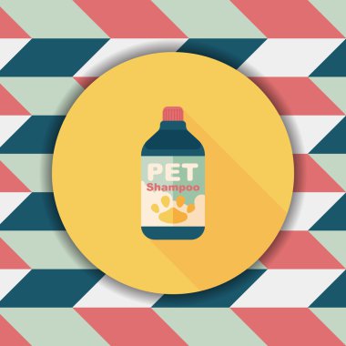 Uzun Gölge, eps10 ile evde beslenen hayvan şampuan düz simgesi