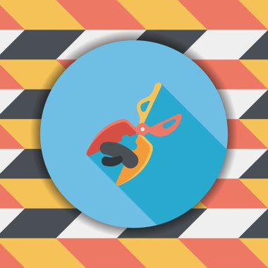 Uzun Gölge, eps10 ile evde beslenen hayvan makas düz simgesi