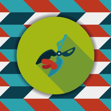 Uzun Gölge, eps10 ile evde beslenen hayvan makas düz simgesi