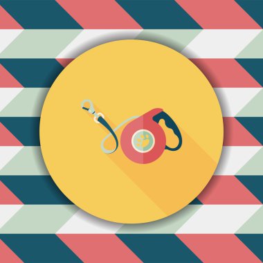 Evcil köpek uzun gölgeli düz simge, eps10