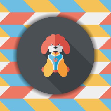 Uzun Gölge, eps10 ile evde beslenen hayvan köpek düz simgesi