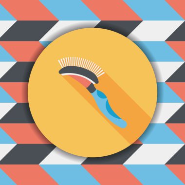 Uzun Gölge, eps10 ile evde beslenen hayvan köpek fırça düz simgesi