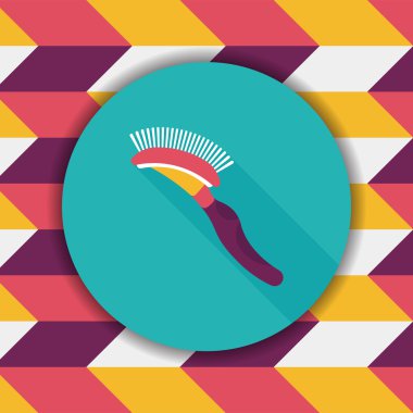 Uzun Gölge, eps10 ile evde beslenen hayvan köpek fırça düz simgesi