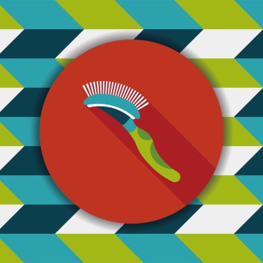 Uzun Gölge, eps10 ile evde beslenen hayvan köpek fırça düz simgesi