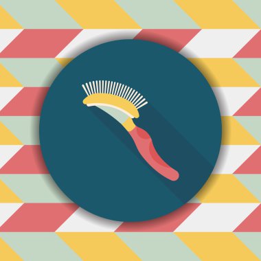 Uzun Gölge, eps10 ile evde beslenen hayvan köpek fırça düz simgesi