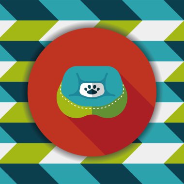 Uzun Gölge, eps10 ile evde beslenen hayvan yatak düz simgesi