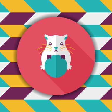 Uzun Gölge, eps10 ile evde beslenen hayvan fare düz simgesi