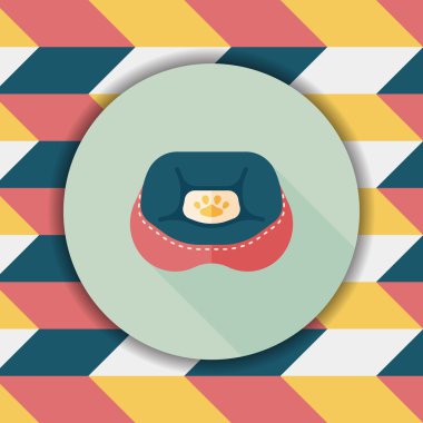 Uzun Gölge, eps10 ile evde beslenen hayvan yatak düz simgesi