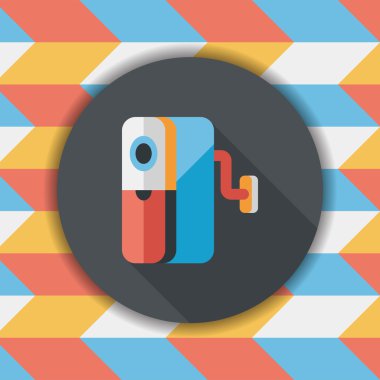 kalem kalemtıraş düz simgesi ile uzun gölge, eps10