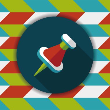 Uzun Gölge, eps10 ile itme PIN düz simgesi