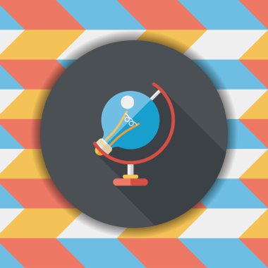 ampul uzun gölge, eps10 düz simgesi