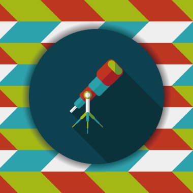 teleskop ile uzun gölge, eps10 düz simgesi